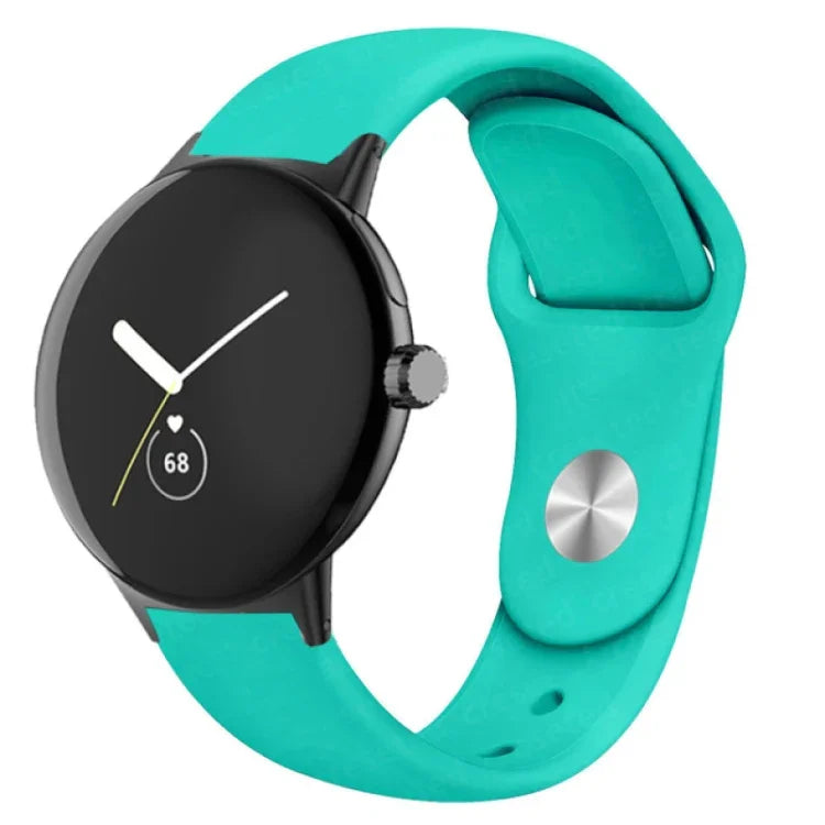 単色リバースバックルシリコンウォッチバンド、Google Pixel Watch 4 / 3 / 2 / 1 41mm用