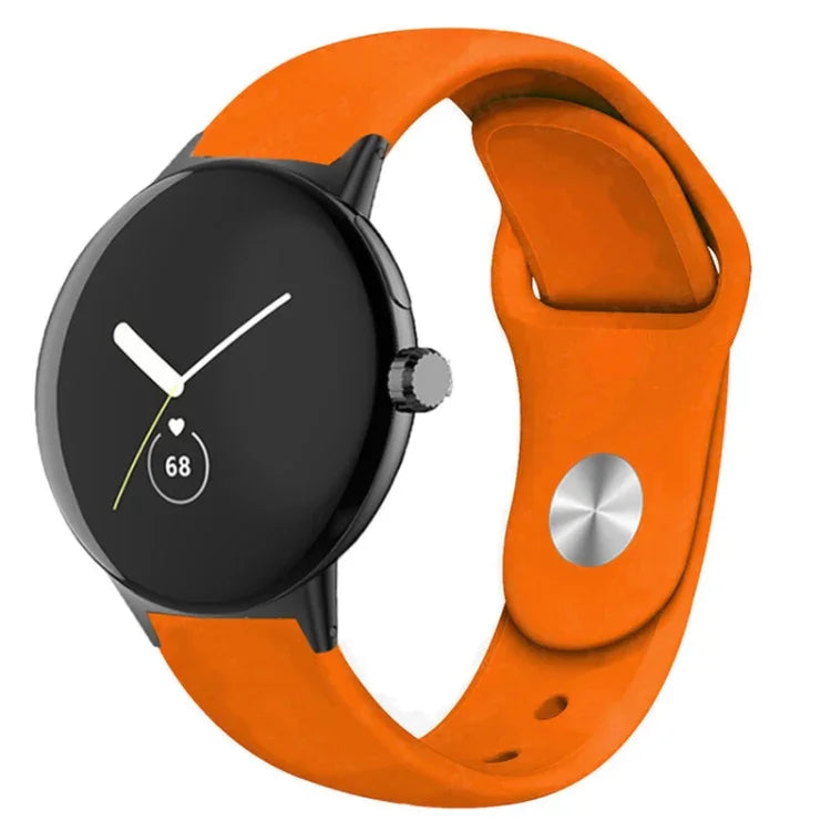 単色リバースバックルシリコンウォッチバンド、Google Pixel Watch 4 / 3 / 2 / 1 41mm用