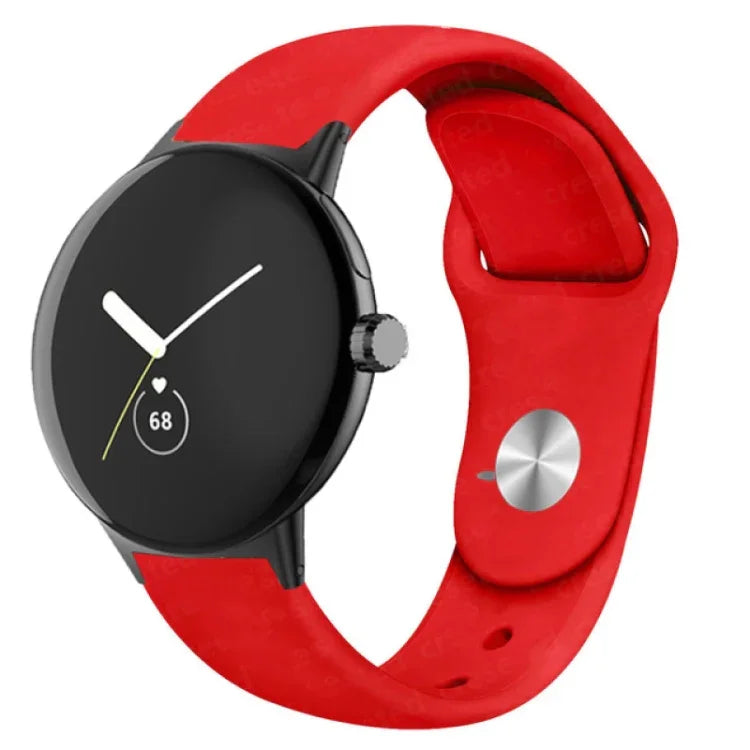 単色リバースバックルシリコンウォッチバンド、Google Pixel Watch 4 / 3 / 2 / 1 41mm用