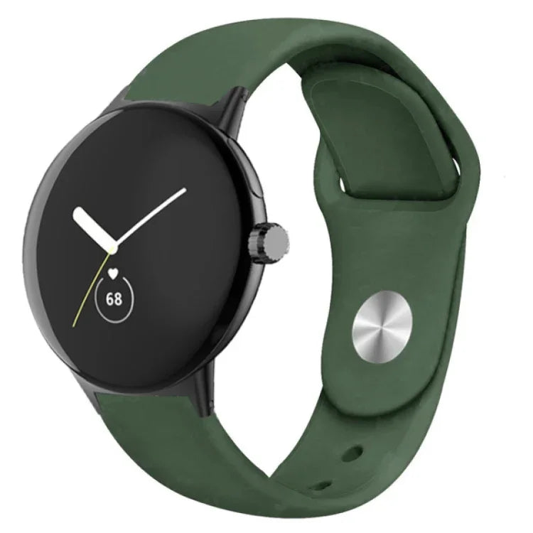 単色リバースバックルシリコンウォッチバンド、Google Pixel Watch 4 / 3 / 2 / 1 41mm用