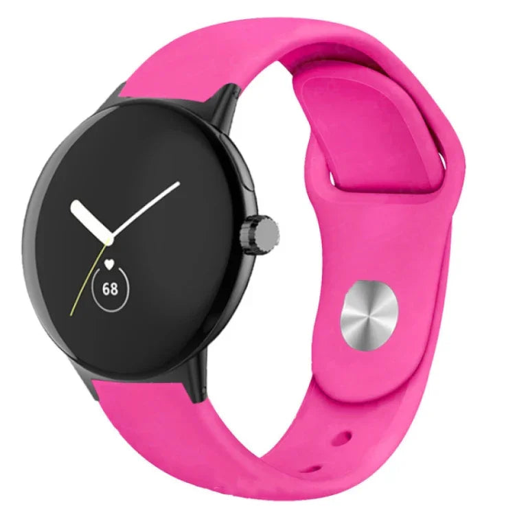 単色リバースバックルシリコンウォッチバンド、Google Pixel Watch 4 / 3 / 2 / 1 41mm用