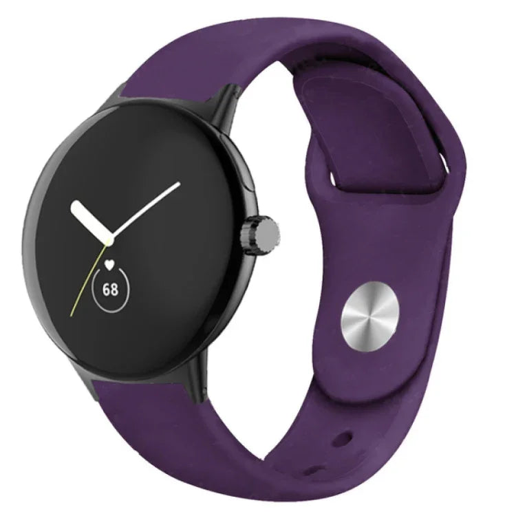 単色リバースバックルシリコンウォッチバンド、Google Pixel Watch 4 / 3 / 2 / 1 41mm用