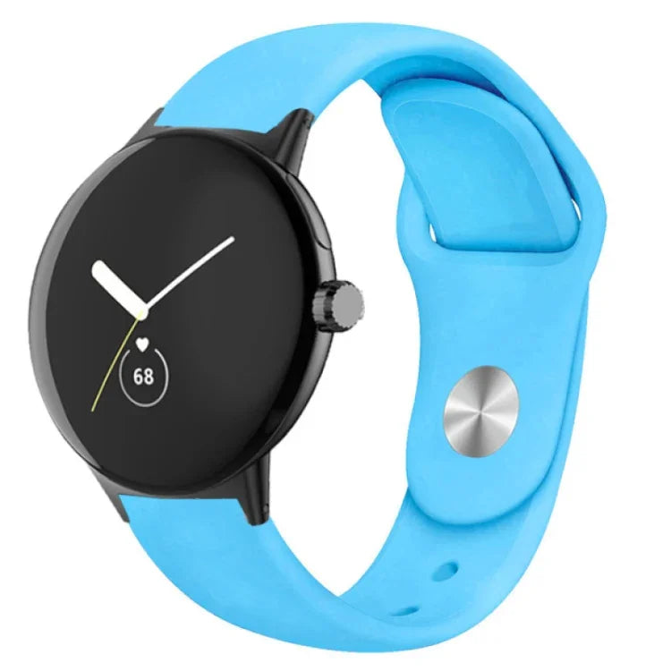 単色リバースバックルシリコンウォッチバンド、Google Pixel Watch 4 / 3 / 2 / 1 41mm用