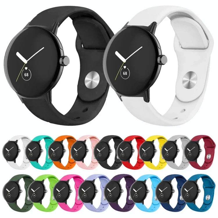 単色リバースバックルシリコンウォッチバンド、Google Pixel Watch 4 / 3 / 2 / 1 41mm用