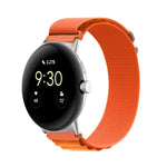 ナイロンループ銀コネクターウォッチバンド、Google Pixel Watch 4 / 3 / 2 / 1 41mm用