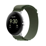 ナイロンループ銀コネクターウォッチバンド、Google Pixel Watch 4 / 3 / 2 / 1 41mm用