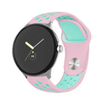 二色リバースバックルシリコンウォッチバンド Google Pixel Watch 4 / 3 / 2 / 1 41mm 用