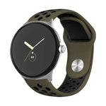 二色リバースバックルシリコンウォッチバンド Google Pixel Watch 4 / 3 / 2 / 1 41mm 用
