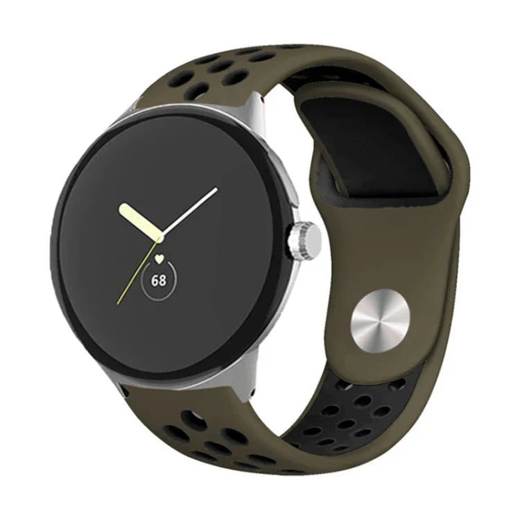 二色リバースバックルシリコンウォッチバンド Google Pixel Watch 4 / 3 / 2 / 1 41mm 用