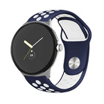 二色リバースバックルシリコンウォッチバンド Google Pixel Watch 4 / 3 / 2 / 1 41mm 用