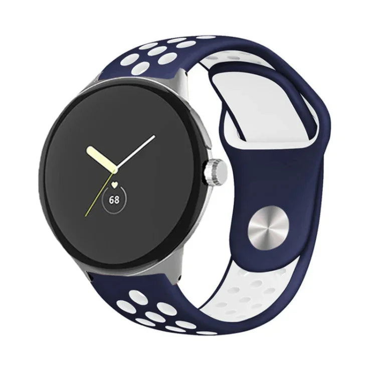 二色リバースバックルシリコンウォッチバンド Google Pixel Watch 4 / 3 / 2 / 1 41mm 用