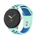 二色リバースバックルシリコンウォッチバンド Google Pixel Watch 4 / 3 / 2 / 1 41mm 用