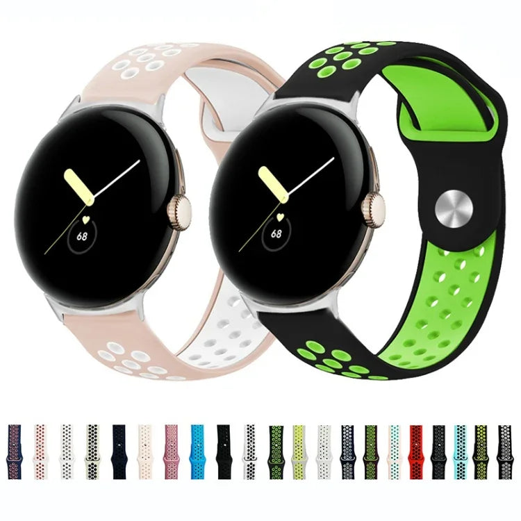 二色リバースバックルシリコンウォッチバンド Google Pixel Watch 4 / 3 / 2 / 1 41mm 用