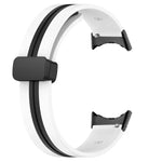 Two-color Folding Buckle Silicone Watch Band, For Google Pixel Watch 4 / 3 / 2 / 1 41mm