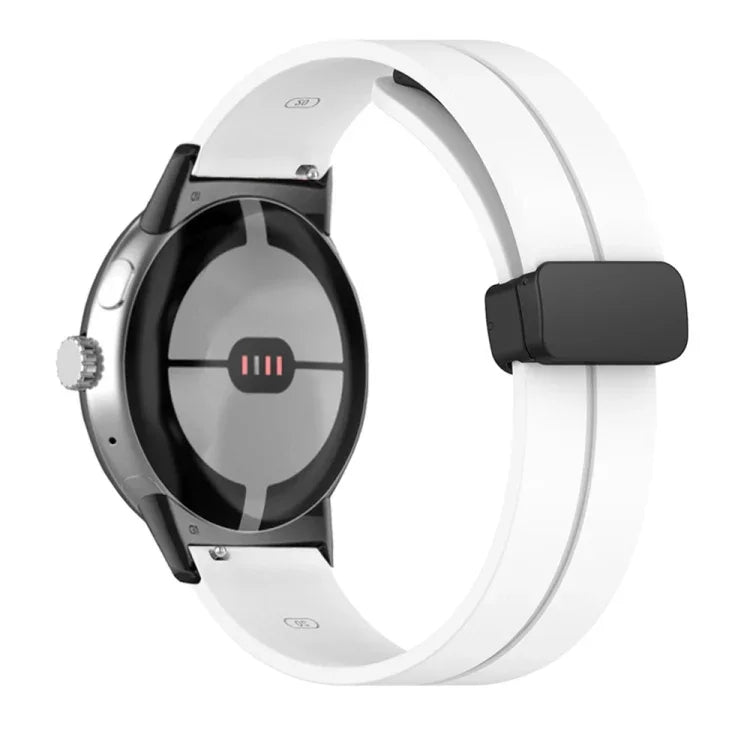 無地折りたたみバックルシリコンウォッチバンド Google Pixel Watch 4 / 3 / 2 / 1 41mm用