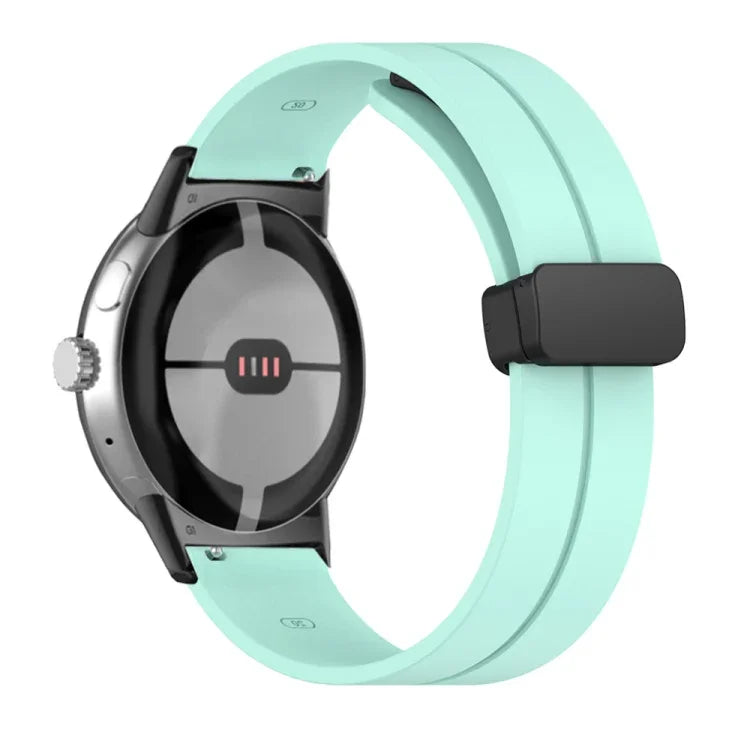 無地折りたたみバックルシリコンウォッチバンド Google Pixel Watch 4 / 3 / 2 / 1 41mm用