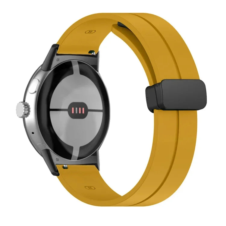 無地折りたたみバックルシリコンウォッチバンド Google Pixel Watch 4 / 3 / 2 / 1 41mm用