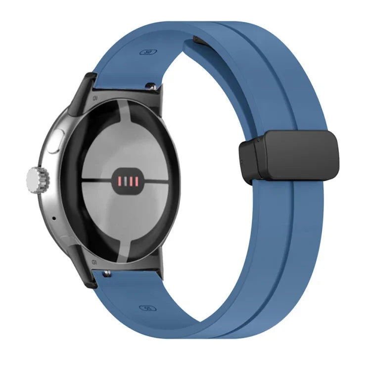 無地折りたたみバックルシリコンウォッチバンド Google Pixel Watch 4 / 3 / 2 / 1 41mm用