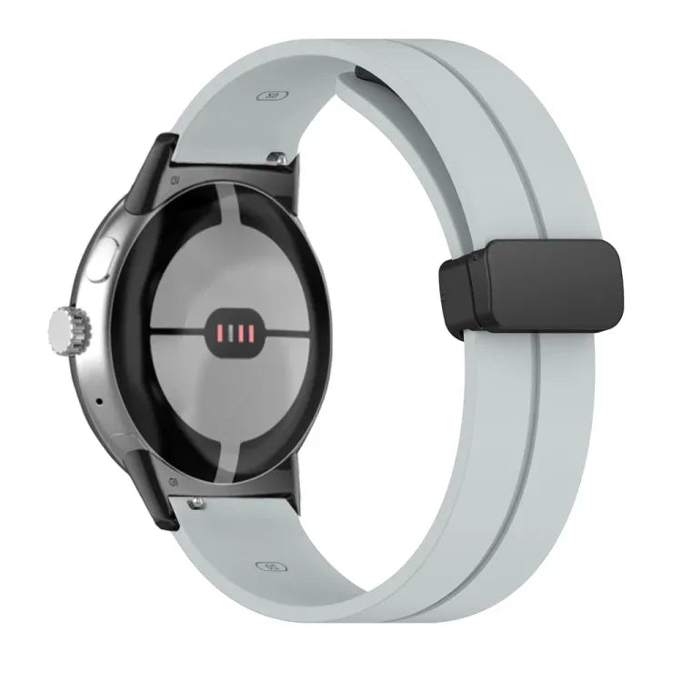 無地折りたたみバックルシリコンウォッチバンド Google Pixel Watch 4 / 3 / 2 / 1 41mm用