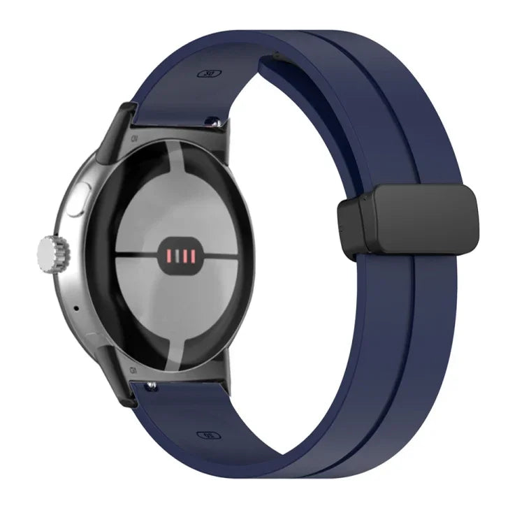 無地折りたたみバックルシリコンウォッチバンド Google Pixel Watch 4 / 3 / 2 / 1 41mm用