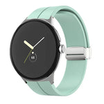 無地折りたたみバックルシリコンウォッチバンド Google Pixel Watch 4 / 3 / 2 / 1 41mm用