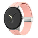 無地折りたたみバックルシリコンウォッチバンド Google Pixel Watch 4 / 3 / 2 / 1 41mm用