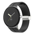 無地折りたたみバックルシリコンウォッチバンド Google Pixel Watch 4 / 3 / 2 / 1 41mm用