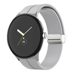 無地折りたたみバックルシリコンウォッチバンド Google Pixel Watch 4 / 3 / 2 / 1 41mm用