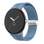 無地折りたたみバックルシリコンウォッチバンド Google Pixel Watch 4 / 3 / 2 / 1 41mm用