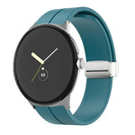 無地折りたたみバックルシリコンウォッチバンド Google Pixel Watch 4 / 3 / 2 / 1 41mm用