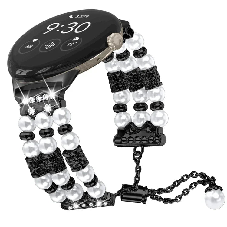 パールハーフブレスレットウォッチバンド Google Pixel Watch 4 / 3 / 2 / 1 41mm用