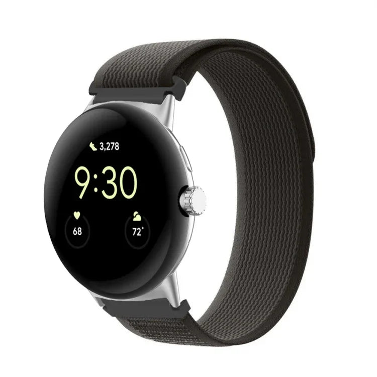 ループシルバーコネクターナイロンウォッチバンド Google Pixel Watch 4 / 3 / 2 / 1 41mm用