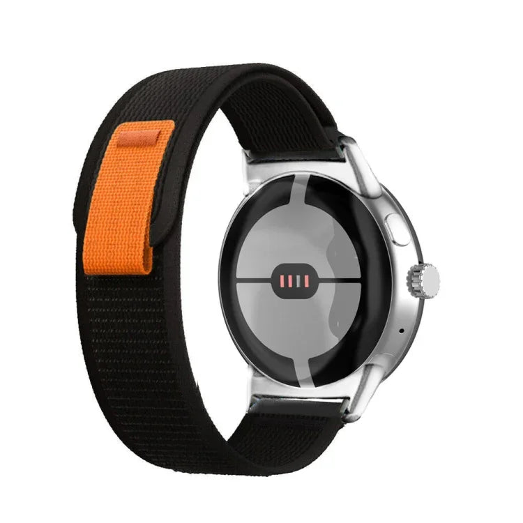 ループシルバーコネクターナイロンウォッチバンド Google Pixel Watch 4 / 3 / 2 / 1 41mm用