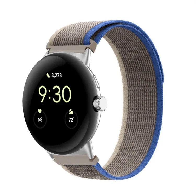 ループシルバーコネクターナイロンウォッチバンド Google Pixel Watch 4 / 3 / 2 / 1 41mm用