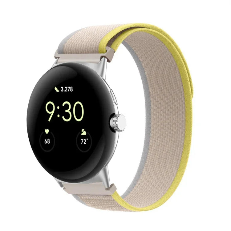 ループシルバーコネクターナイロンウォッチバンド Google Pixel Watch 4 / 3 / 2 / 1 41mm用