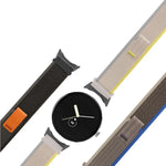 ループシルバーコネクターナイロンウォッチバンド Google Pixel Watch 4 / 3 / 2 / 1 41mm用