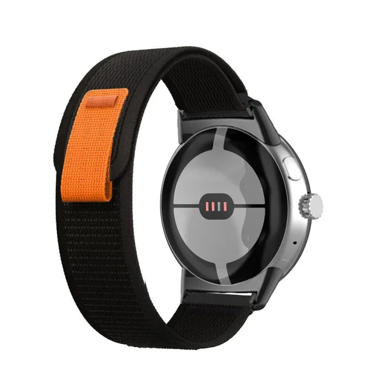 ループブラックコネクターナイロンウォッチバンド Google Pixel Watch 4 / 3 / 2 / 1 41mm用