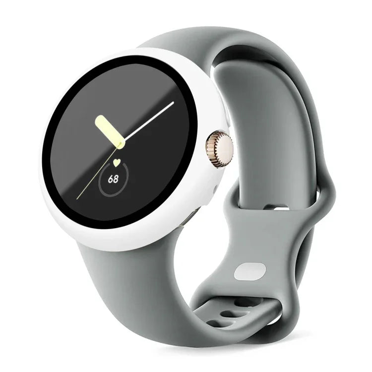 フロストPCフレーム強化フィルム一体型ウォッチ保護ケース Google Pixel Watch用