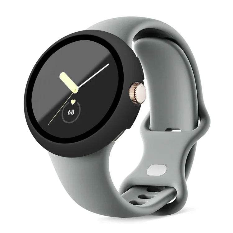 フロストPCフレーム強化フィルム一体型ウォッチ保護ケース Google Pixel Watch用
