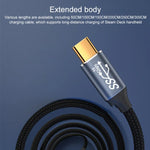 Steam Deck Gen2用 100W USB-C/Type-C オス to USB-C/Type-C オス ステレオカーブデータケーブル, 0.5m, 1m, 1.5m, 2m, 3m