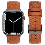 ひし形パターン本革ウォッチバンド、Apple Watch シリーズ8＆7 41mm / SE 2＆6＆SE＆5＆4 40mm / 3＆2＆1 38mm用、Apple Watch シリーズ8＆7 41mm / SE 2＆6＆SE＆5＆4 40mm / 3＆2＆1 38mm用