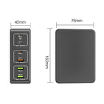 818H 120W Type-C + USB 6ポート デスクトップ高速充電器、USプラグ、UKプラグ、EUプラグ、AUプラグ