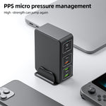 818H 120W Type-C + USB 6ポート デスクトップ高速充電器、USプラグ、UKプラグ、EUプラグ、AUプラグ