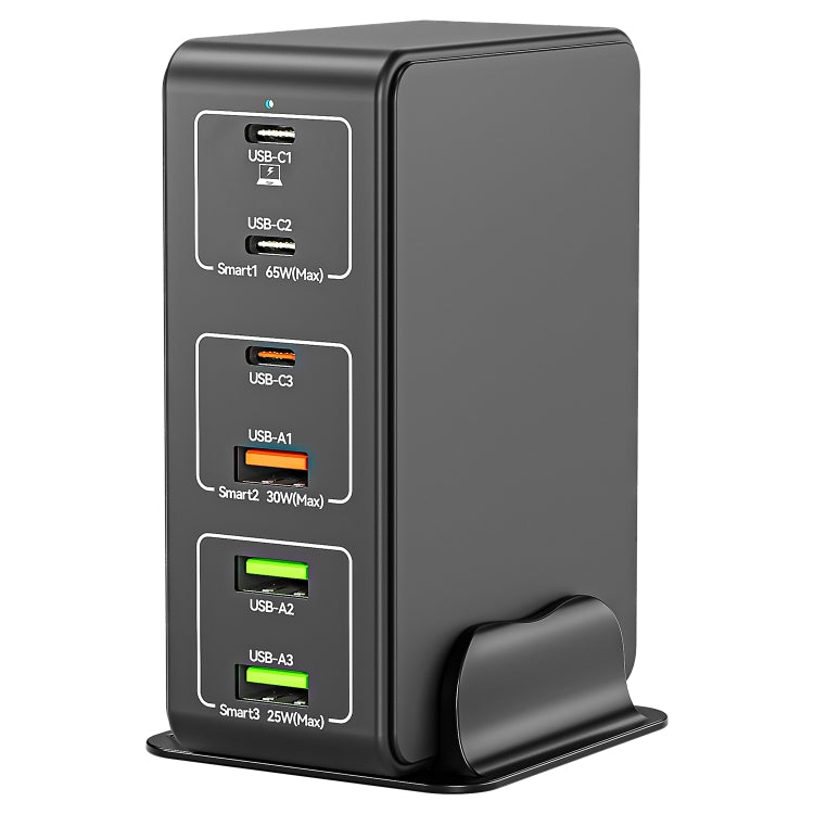 818H 120W Type-C + USB 6ポート デスクトップ高速充電器、USプラグ、UKプラグ、EUプラグ、AUプラグ