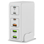 818H 120W Type-C + USB 6ポート デスクトップ高速充電器、USプラグ、UKプラグ、EUプラグ、AUプラグ