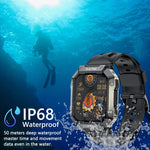 PG333 1.91インチ防水スマートスポーツウォッチ 心拍数モニタリング／血圧モニタリング対応