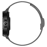 CF12 1.2インチ防水スマートスチールストラップリストバンド 心拍数モニタリング／血圧モニタリング対応、CF12スチールストラップ（ブラック）