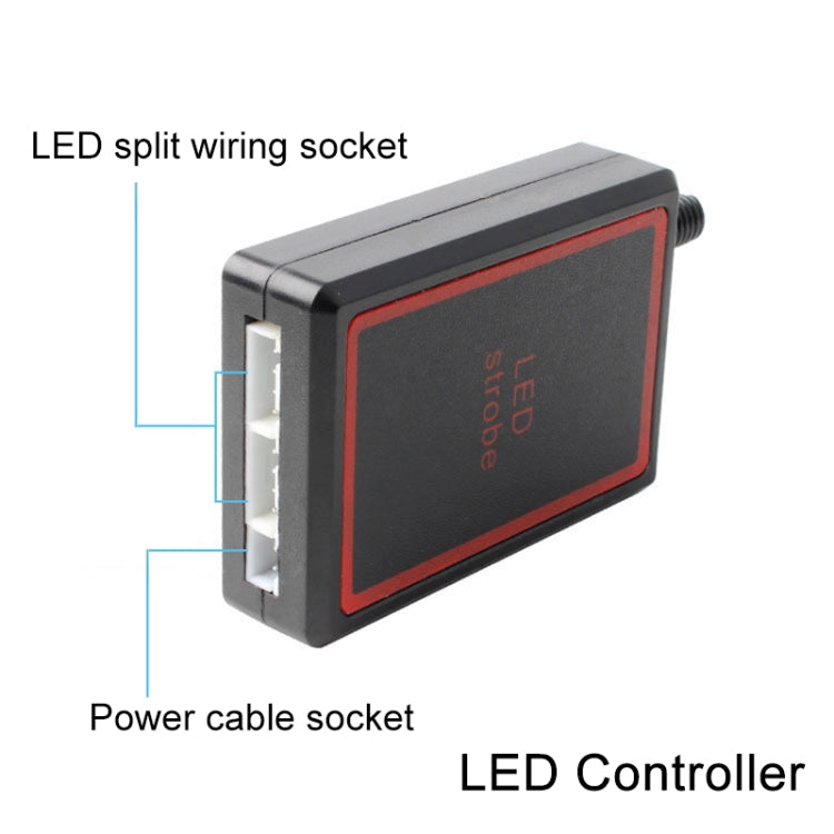 4 in 1 Car 12LEDs Grille Flash Lights Warning Lights with Wireless Remote Control, Red, Red White, Red Blue, Yellow, Yellow White, Blue, Blue White, White