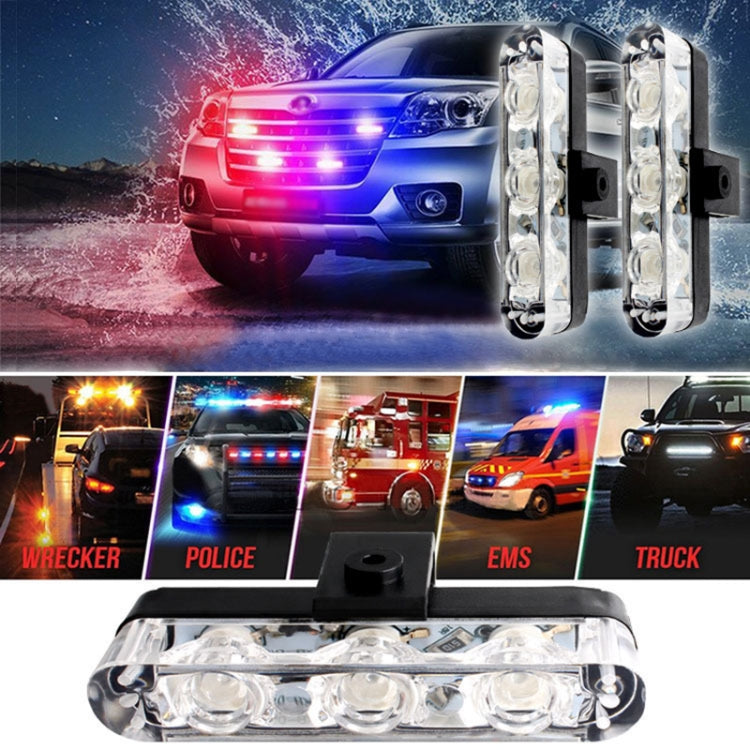 4 in 1 Car 12LEDs Grille Flash Lights Warning Lights with Wireless Remote Control, Red, Red White, Red Blue, Yellow, Yellow White, Blue, Blue White, White