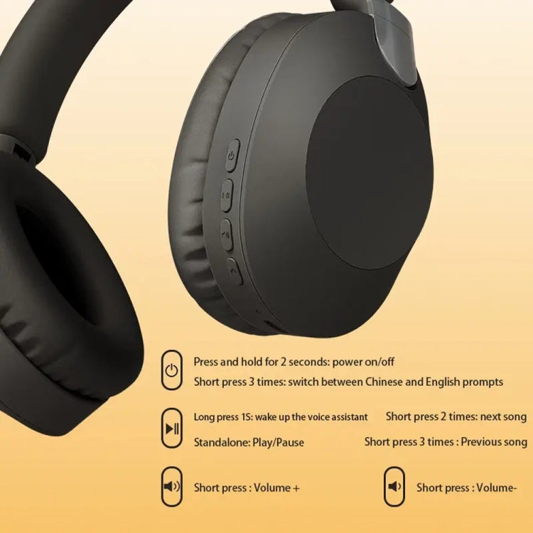 B2 ワイヤレス Bluetooth 5.1 折りたたみ式ノイズリダクションヘッドセット